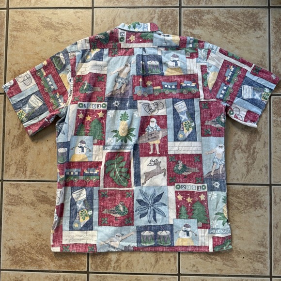 Reyn Spooner Christmas Mele Kalikimaka Short Sleeve Aloha Hawaiian Shirts Large - Picture 3 of 16